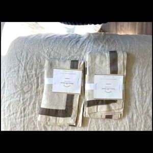 Pottery Barn Linen and Silk Pillow Shams Standard. Bought each for $59.99
